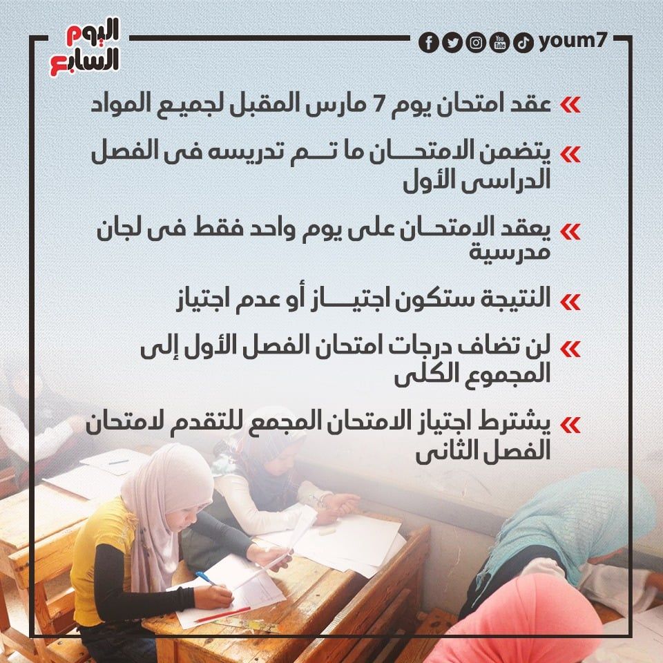 قرارات وزير التعليم بخصوص امتحانات الشهادة الإعدادية (1)