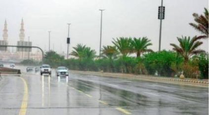 أمطار غزيرة وبرد وسيول ورياح وغبار في 5 مناطق