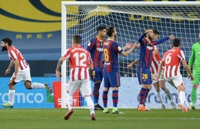 بعد الخسارة.. برشلونة يهنئ فريق أتلتيك بلباو على السوبر الإسباني