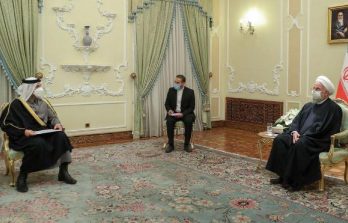 روحاني يذكر وزير خارجية قطر بـ"المبادرة الإيرانية" والأخير يسلمه رسالة من الأمير