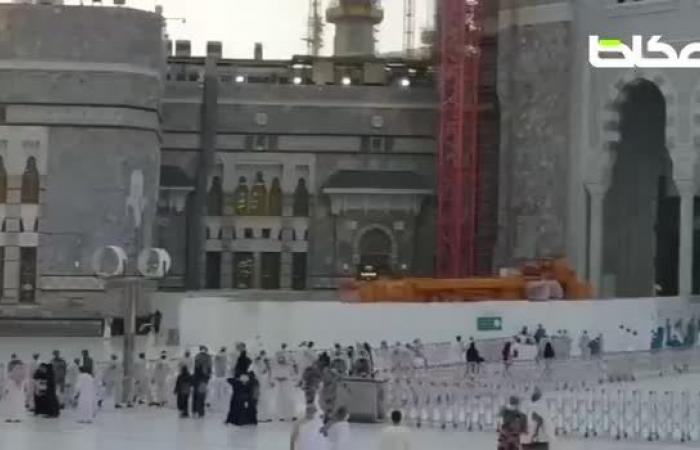 افتتاح باب الملك عبدالعزيز لدخول المعتمرين والزوار للمسجد الحرام