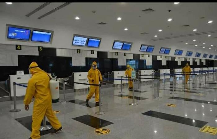 عمليات تعقيم موسعة بجميع المطارات المصرية استعدادا لعطلة عيد الفطر المبارك