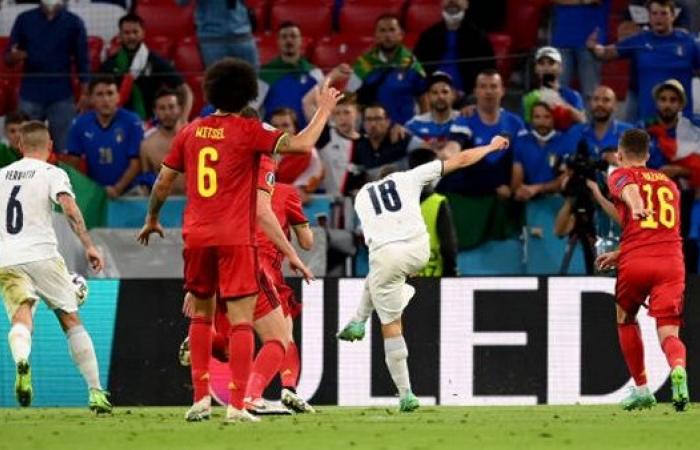 شاهد - إيطاليا تضرب شباك بلجيكا بالهدف الأول في ربع نهائي يورو 2020