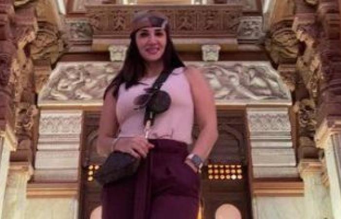 ديانا حداد فى زيارة لقصر البارون: "هنا القاهرة.. باختصار مصر فى القلب"