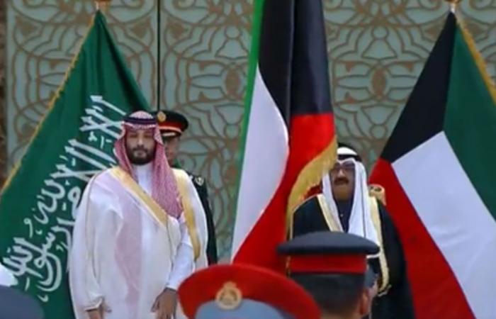 بالفيديو.. مراسم استقبال رسمية لولي العهد في الكويت