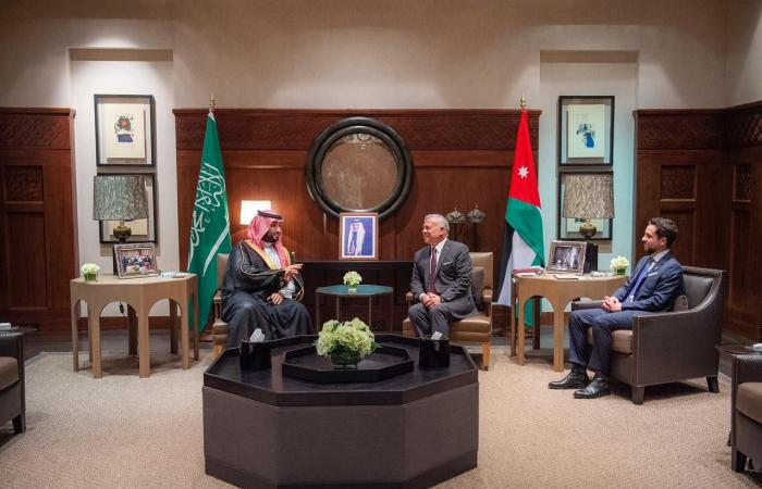 ولي العهد في برقية لملك الأردن: مباحثاتنا أكدت عمق العلاقات الأخوية والمصالح المشتركة