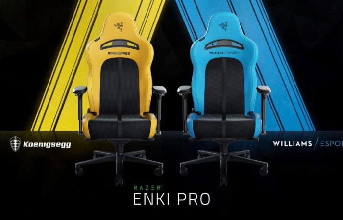 الإعلان عن إصداري Williams Esports و Koenigsegg من كرسي الألعاب الاحترافي Razer Enki Pro