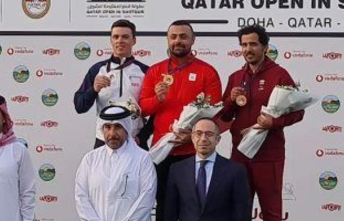 عزمي محيلبة يتوج بذهبية بطولة قطر المفتوحة للخرطوش.