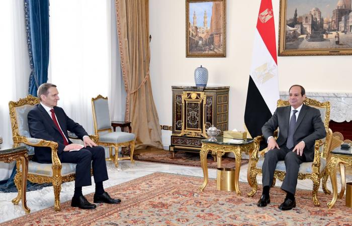 الرئيس السيسى يبحث مع رئيس الاستخبارات الخارجية الروسية الأوضاع الإقليمية