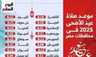 صلاة
      العيد
      الساعة
      كام
      فى
      مصر
      2025؟..
      إنفوجراف