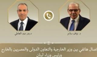 وزير
      الخارجية
      يؤكد
      تضامن
      القاهرة
      مع
      بيروت
      فى
      اتصال
      مع
      رئيس
      الوزراء
      اللبنانى