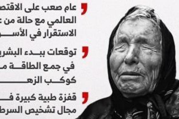 زلازل
      عنيفة..
      أبرز
      نبوءات
      العرافة
      البلغارية
      بابا
      فانجا
      لعام
      2026
      (إنفوجراف)